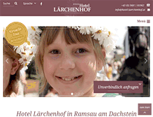 Tablet Screenshot of hotel-laerchenhof.at